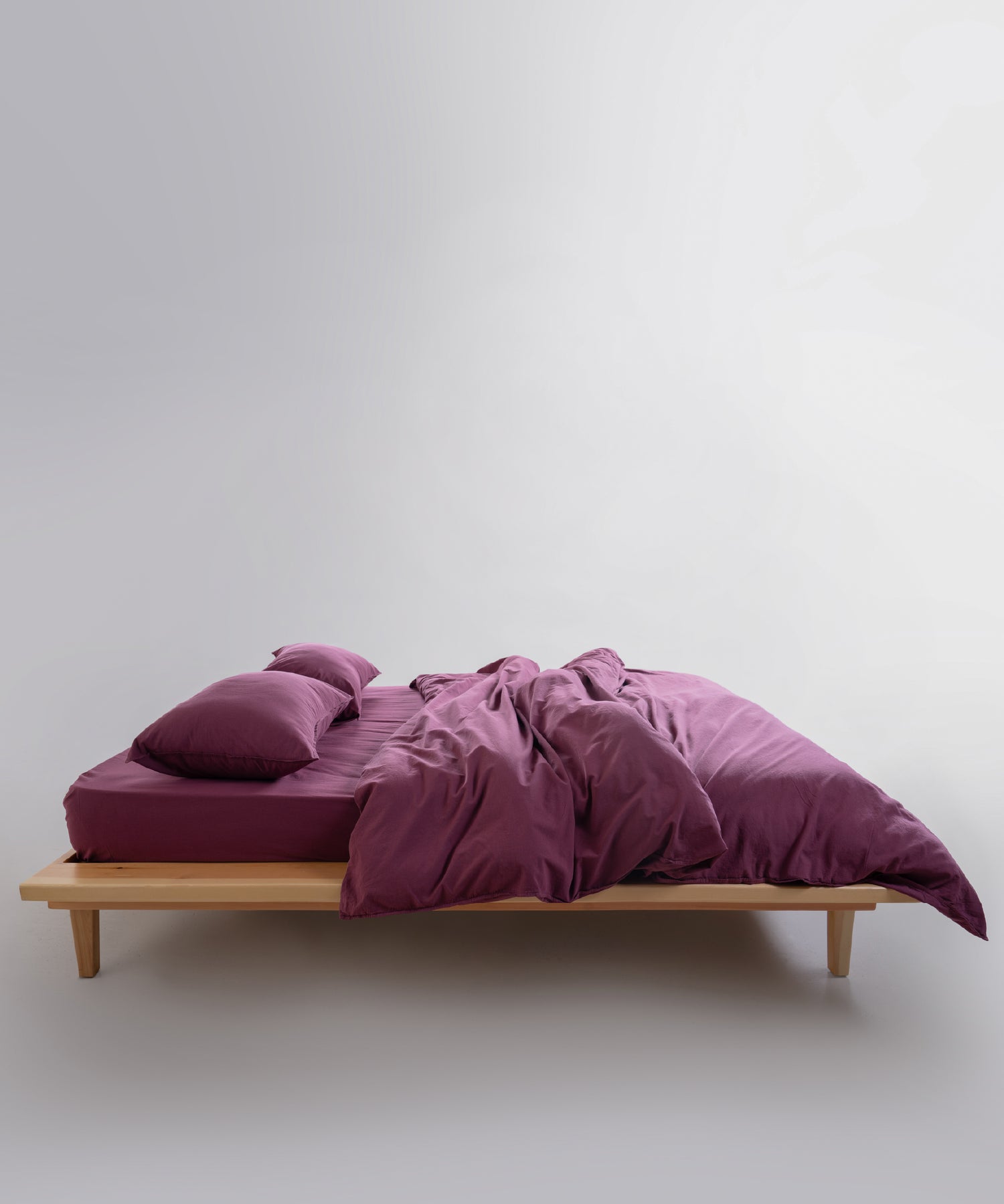 Stonewashed Ephesus 100% Soft Cotton Duvet Cover Raspberry