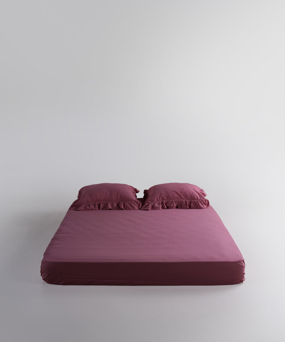 Stonewash 100% Soft Cotton Exclusive Fitted Sheet Set Raspberry