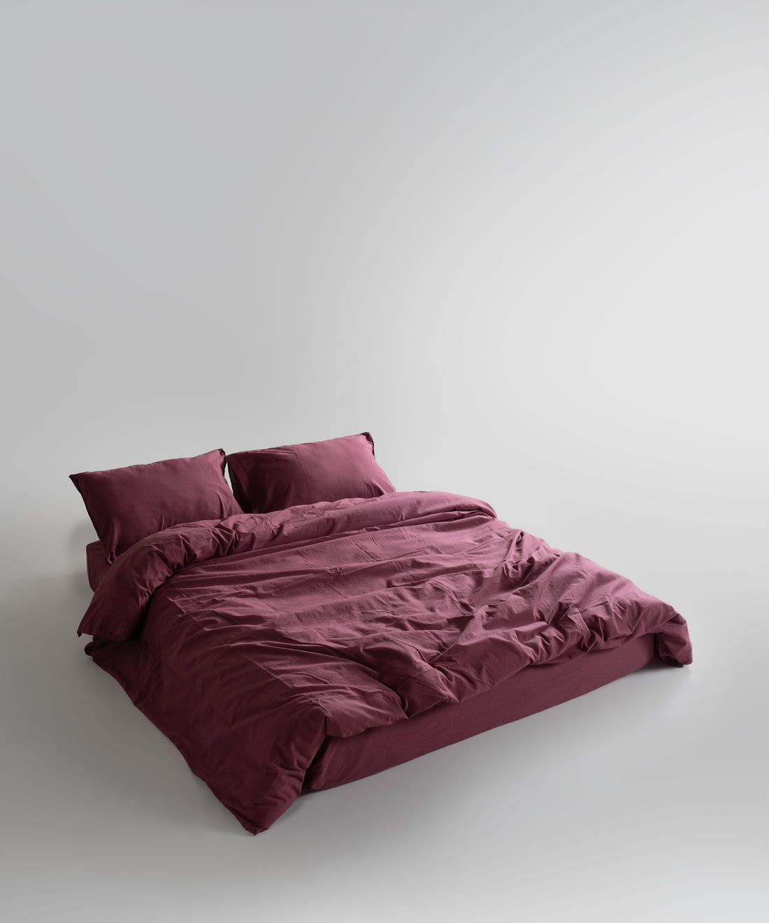 Stonewash 100% Soft Cotton Fitted Sheet Raspberry