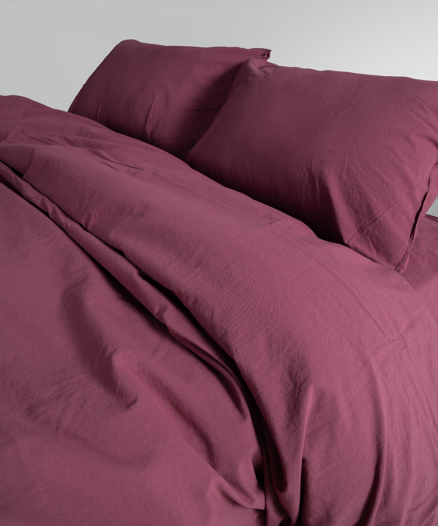 Stonewash Standart 100% Soft Cotton Pillowcase Raspberry
