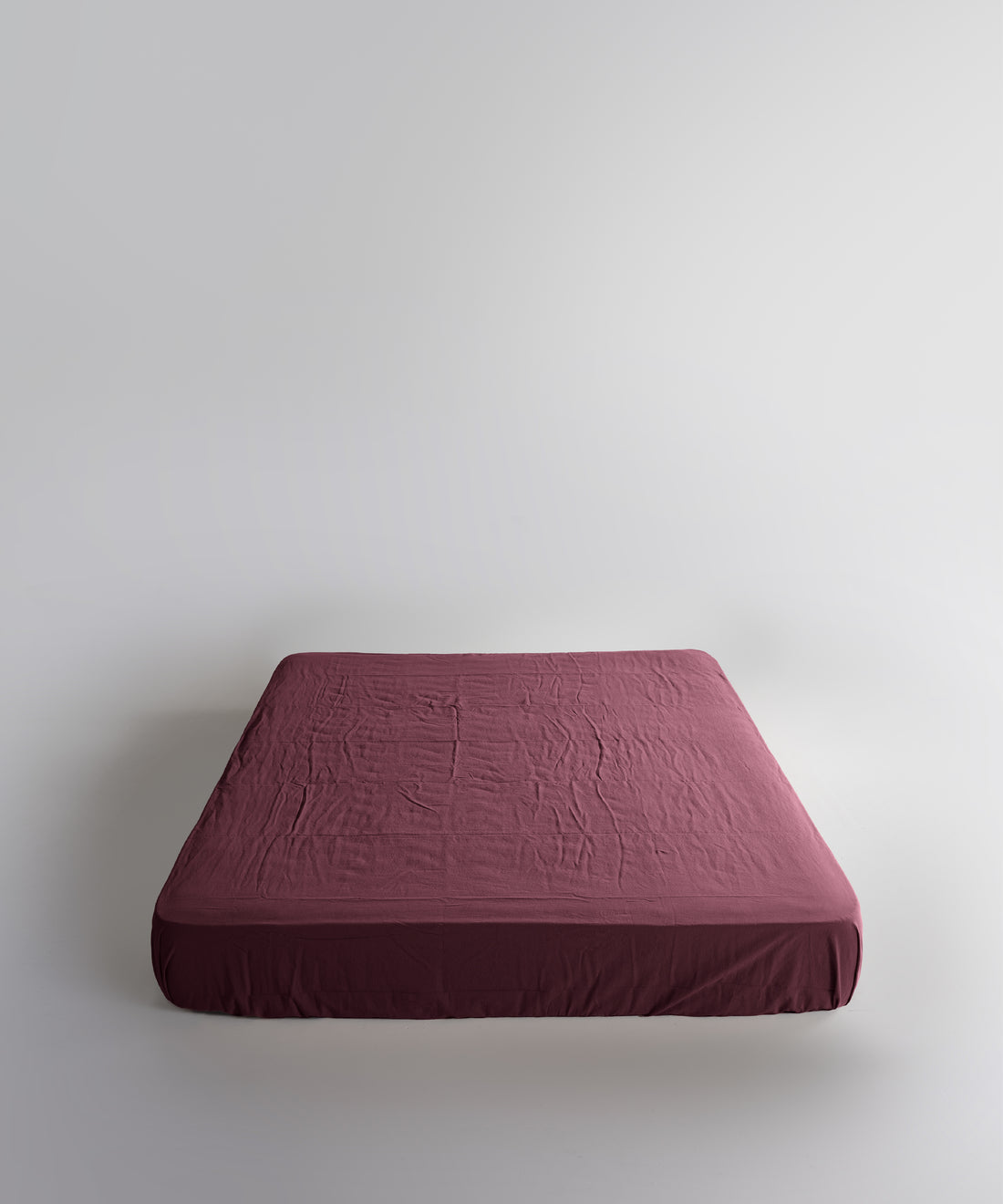 Stonewash 100% Soft Cotton Fitted Sheet Raspberry