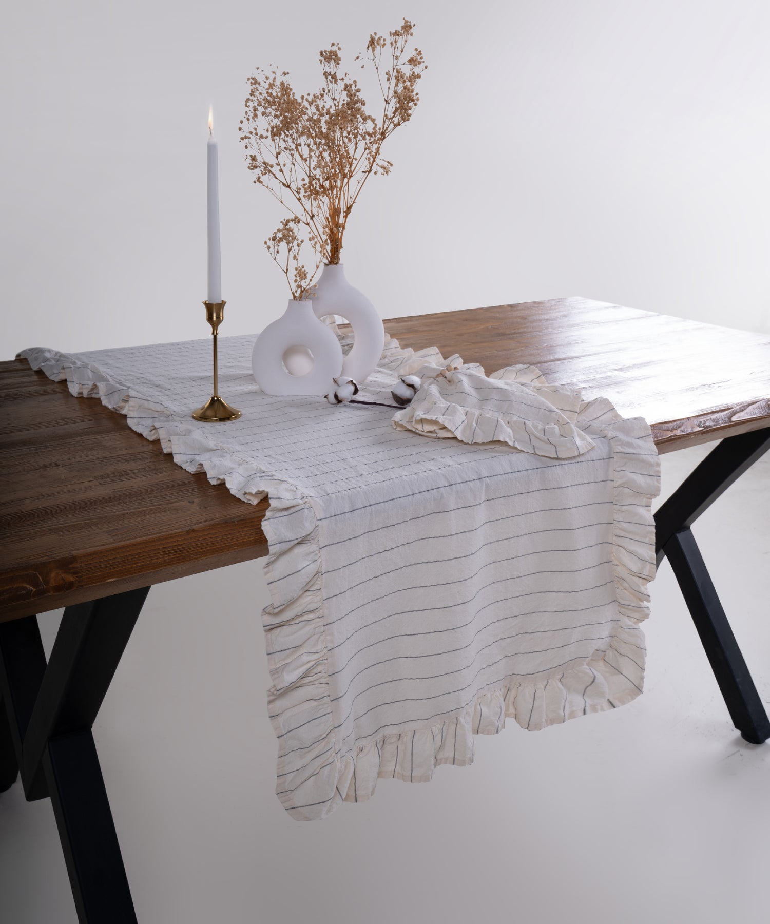 Leila 100% Cotton Garment Wash Runner 2 pcs - 40X150cm