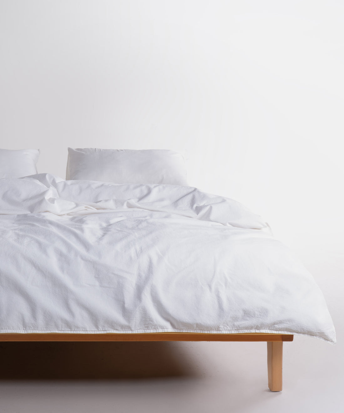 Stonewashed Ephesus 100% Soft Cotton Duvet Cover Snow White