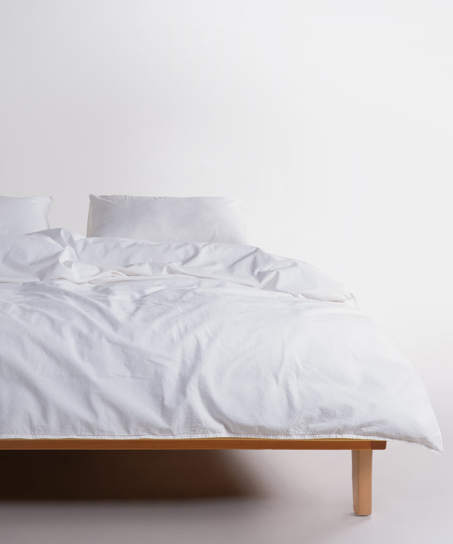 Stonewashed Ephesus 100% Soft Cotton Duvet Cover Snow White
