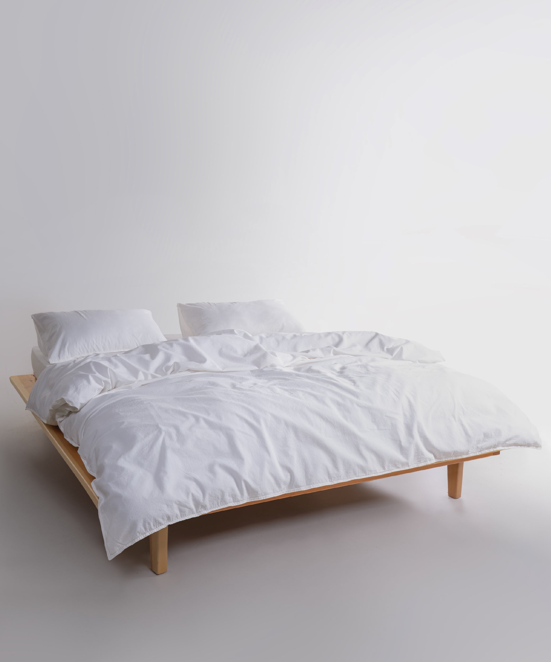 Stonewashed Ephesus 100% Soft Cotton Duvet Cover Snow White