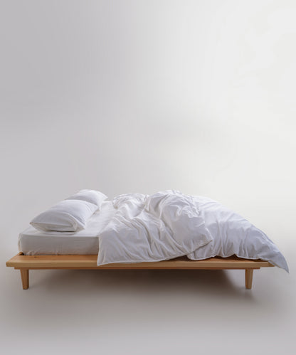 Stonewashed Ephesus 100% Soft Cotton Duvet Cover Snow White