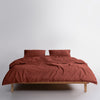 Stonewashed Ephesus 100% Soft Cotton Duvet Cover Cinnamon Stick