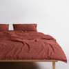 Stonewashed Ephesus 100% Soft Cotton Duvet Cover Set Cinnamon Stick