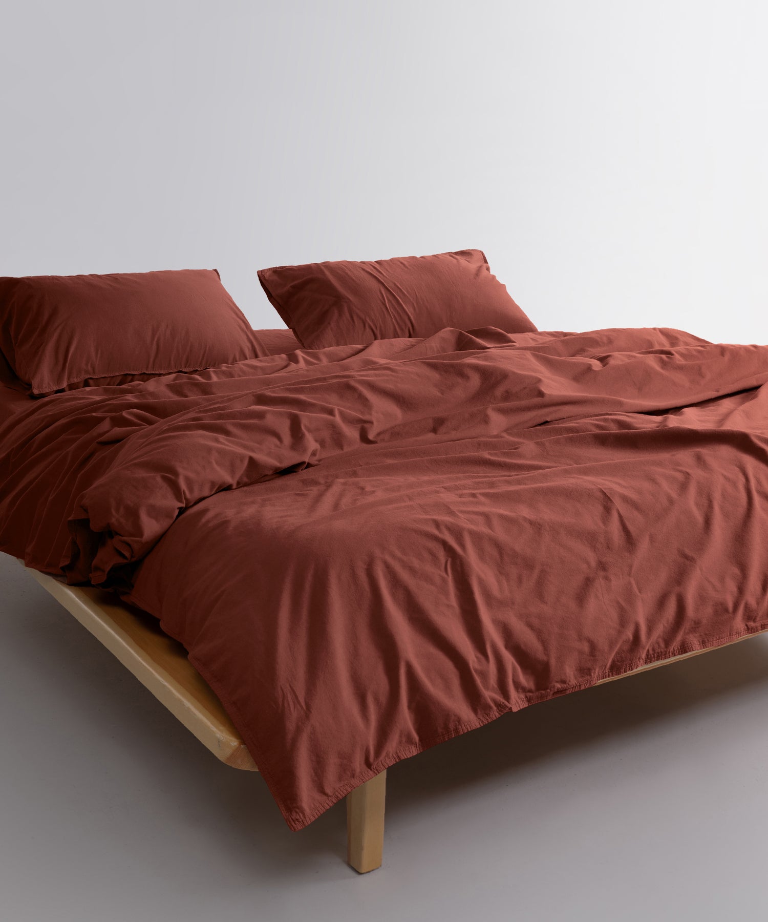 Stonewashed Ephesus 100% Soft Cotton Duvet Cover Cinnamon Stick