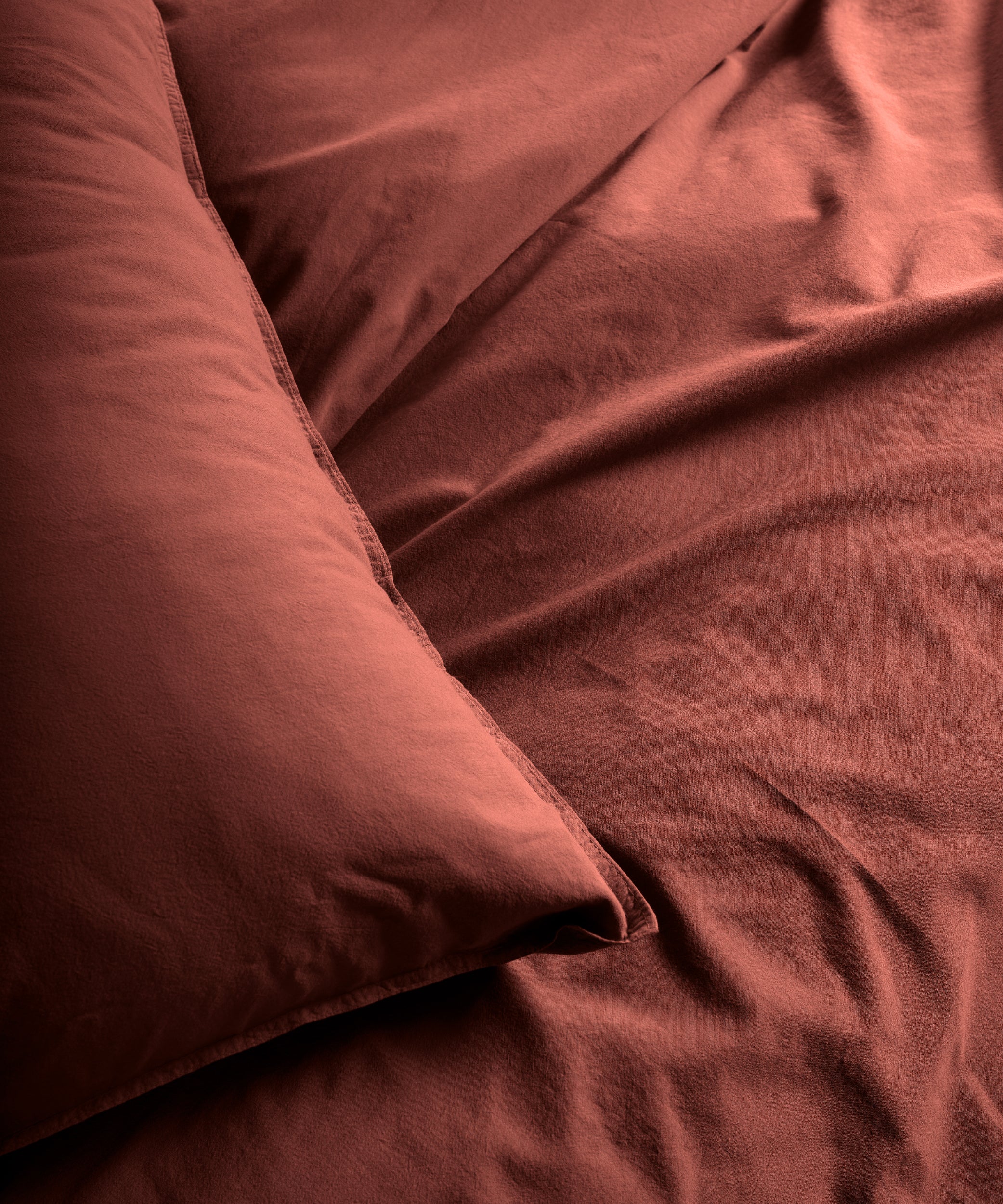 Stonewash Standart 100% Soft Cotton Pillowcase Cinnamon Stick