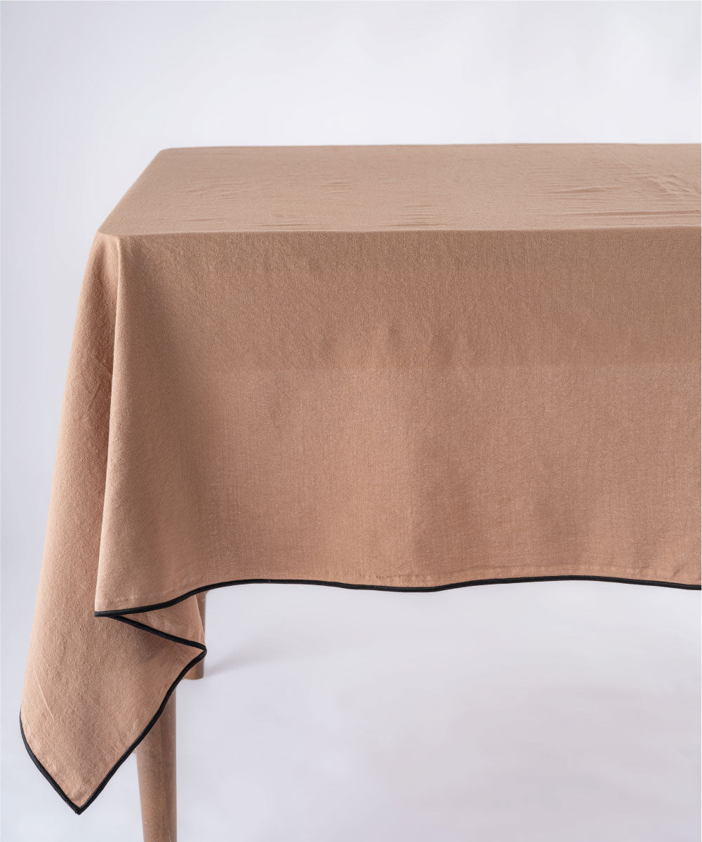 Essualte Wood Smoke 100% Cotton Stonewashed Tablecloth