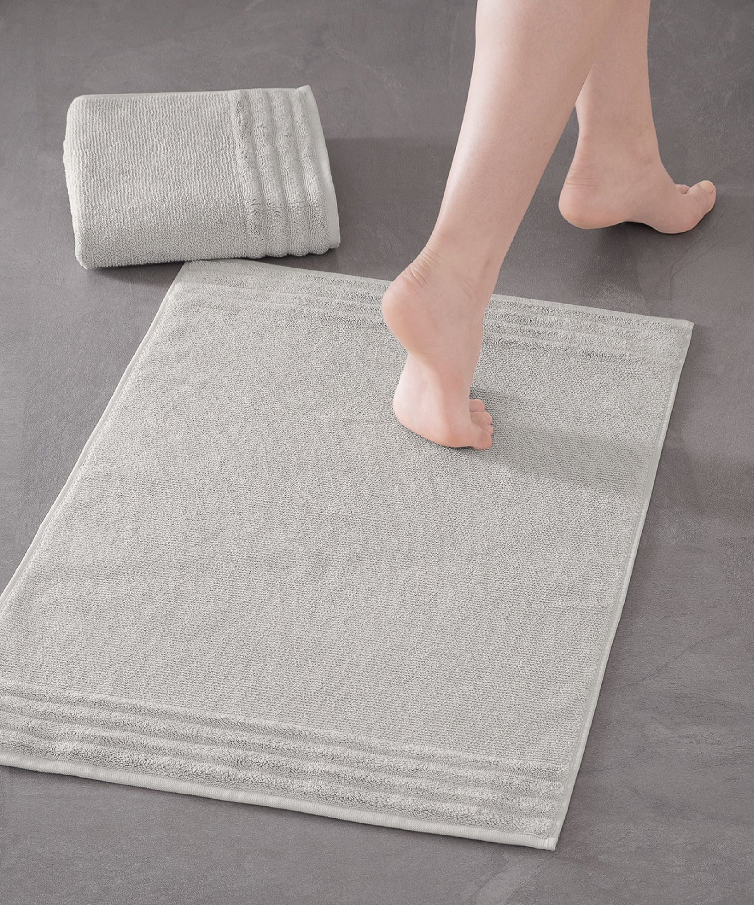 Lapis - 50x75cm Set of 2 Bathmats Stone