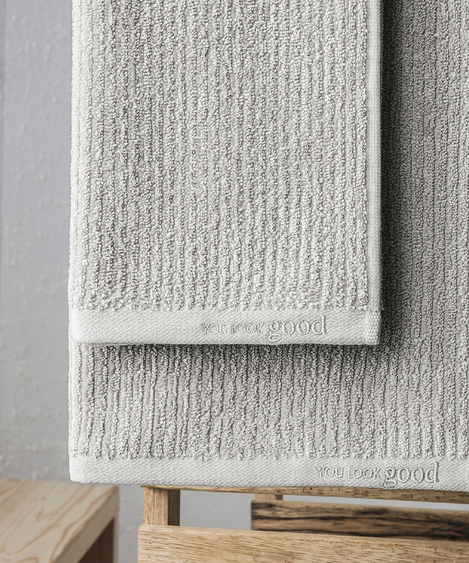 Pana - 50x90cm 1 Towel + 70x140cm 1 Towel Stone