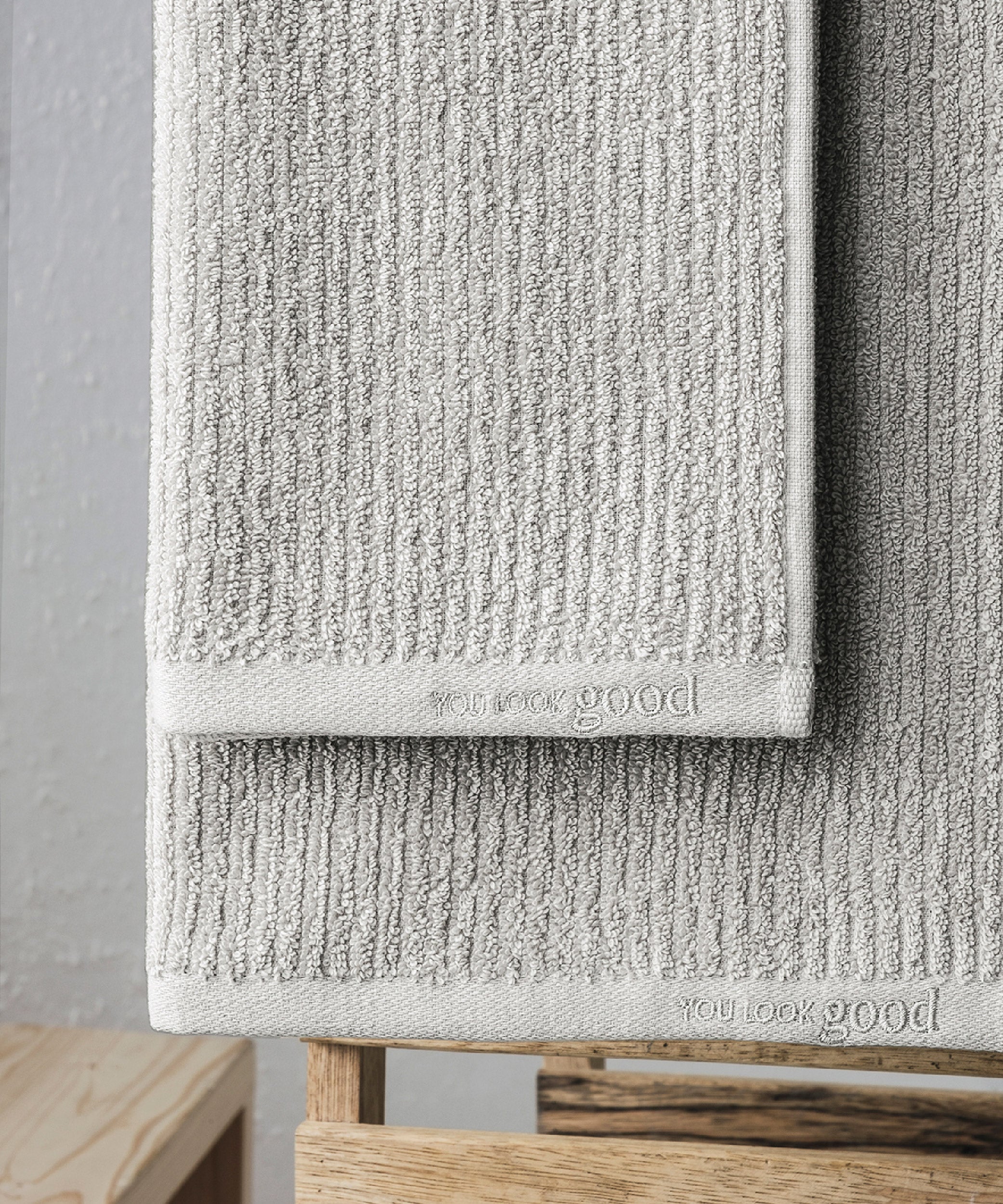 Pana - 50x90cm 1 Towel + 70x140cm 1 Towel Stone